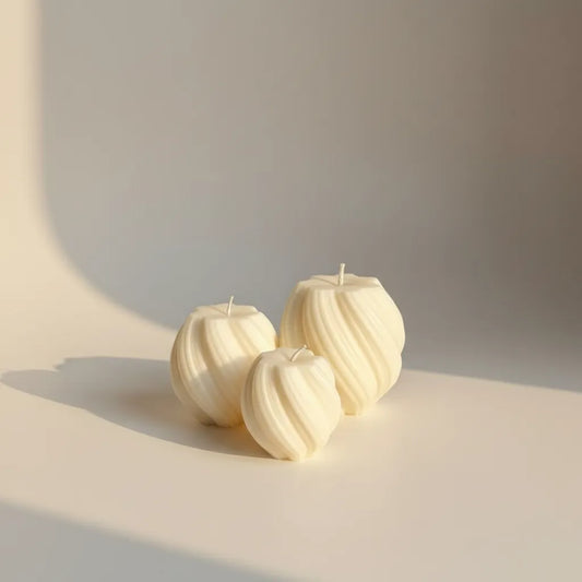 Spiral Dream Candle Set White